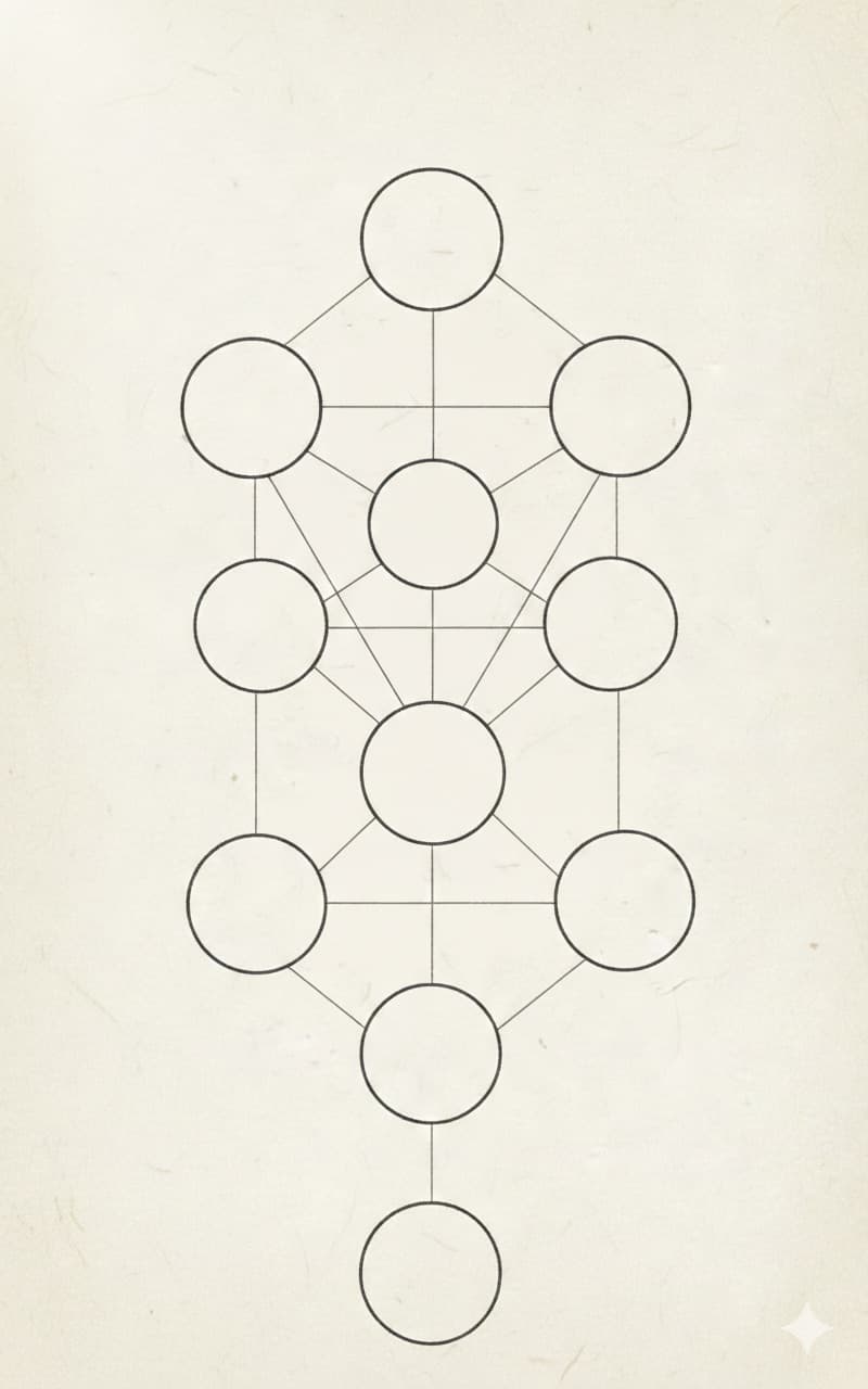 The Ten Sefirot drawn as the tree of life