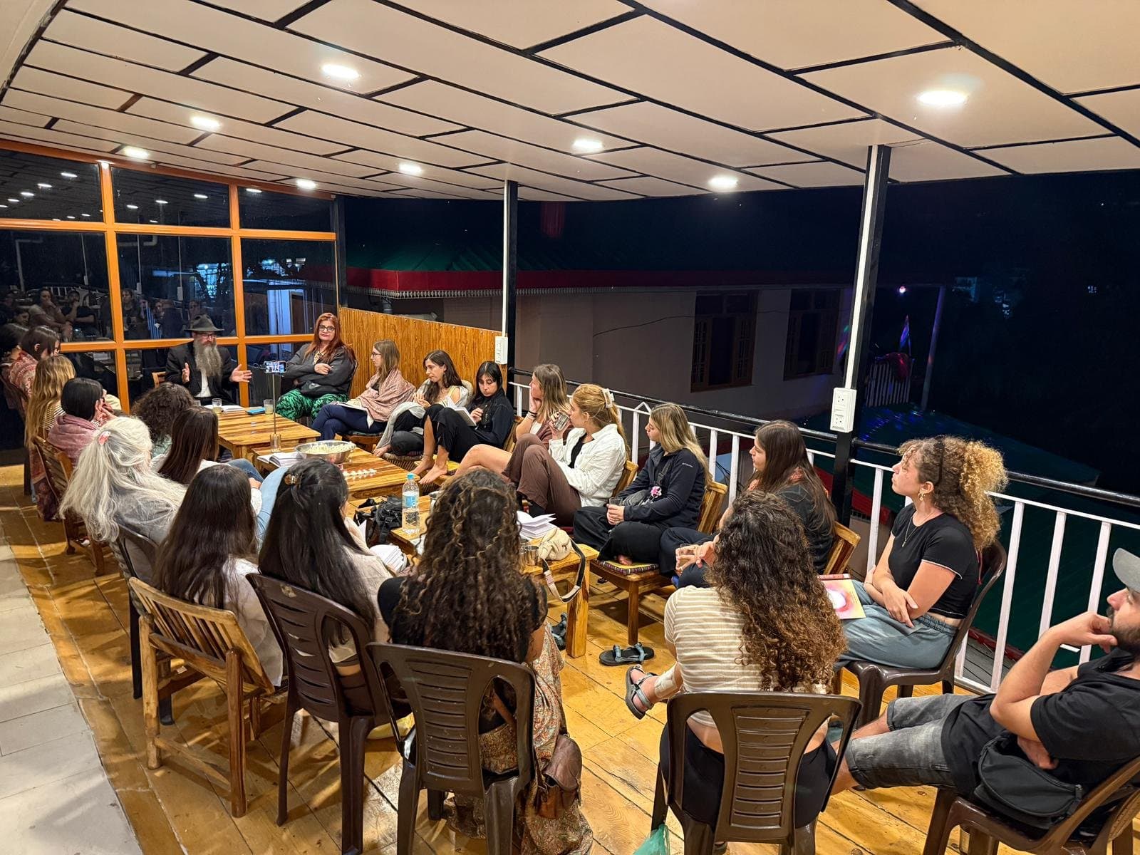 A Shabbat gathering at Chabad of Dharamkot